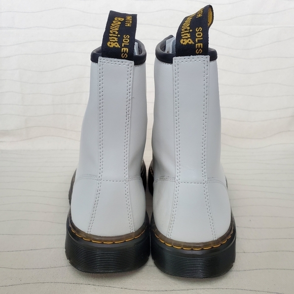 NEW Dr Martens Womens Zavala T Lamper Combat Boots Leather White Size 10 - Picture 5 of 10